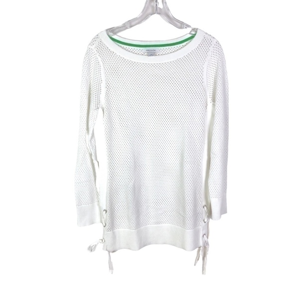 Nautica Sweaters - Nautica Summer Netted White Sweater